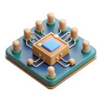 magnificent classic A single circuit board, intricate pathways and components, highly detailed and realistic, technical illustration style authentic png