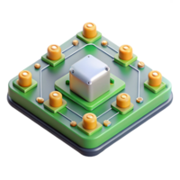 elegant traditional A single circuit board, intricate pathways and components, highly detailed and realistic, technical illustration style authentic png