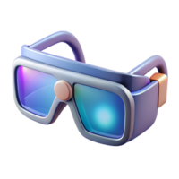 impressive modern A pair of augmented reality glasses displaying information overlays, sleek and minimalist design, bright and clean lighting, product design style genuine png