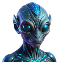 vibrant contemporary A close-up portrait of an alien with intricate, fractal patterns on its skin, illuminated by a pulsating, bioluminescent light. Macro photography style, neon lighting original png