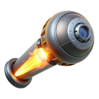 vibrant minimalist A powerful, energy beam fired from a massive orbital cannon, piercing the darkness of space. Intense, glowing lighting, science fiction illustration style high resolution png