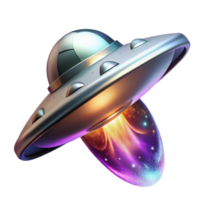 impressive classic A sleek, silver spaceship piercing through a nebula of vibrant colors, trailing stardust, dynamic lighting, science fiction style exclusive png