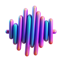 stunning abstract dramatic artistic An abstract representation of sound waves, visualized as pulsating, colorful bands of light, synthwave style, vibrant, neon lighting professional premium png