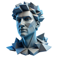 vibrant minimalist beautiful contemporary A deconstructed portrait composed of fragmented geometric shapes, rendered in cool blues and greys, cubist style, strong, directional lighting high quality 4K png