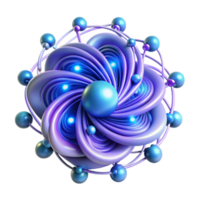 extraordinary modern serene minimalist A quantum computer processing complex data, visualized as swirling particles of light, abstract style, neon lighting professional 4K png