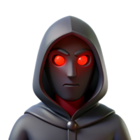 magnificent minimalist beautiful abstract A mysterious figure shrouded in shadows, only their piercing red eyes visible, low key lighting, dark fantasy style exclusive original png