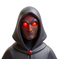 elegant classic magnificent classic A mysterious figure shrouded in shadows, only their piercing red eyes visible, low key lighting, dark fantasy style genuine high resolution png