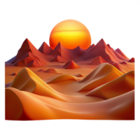 beautiful minimalist serene modern A panoramic view of a vast desert landscape at sunset, warm, orange and red hues, dramatic lighting, cinematic style premium original png