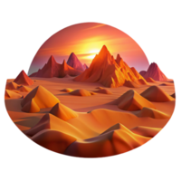 extraordinary artistic magnificent traditional A panoramic view of a vast desert landscape at sunset, warm, orange and red hues, dramatic lighting, cinematic style high resolution original png