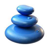 extraordinary artistic serene traditional Three smooth river stones stacked perfectly, wet, reflecting a clear blue sky, photorealistic, soft lighting exclusive 4K png