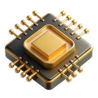 dramatic vintage elegant abstract A single microchip, magnified 1000x, gold circuits shimmering, darkfield microscopy, scientific visualization authentic detailed png