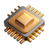 extraordinary artistic magnificent modern A single microchip, magnified 1000x, gold circuits shimmering, darkfield microscopy, scientific visualization detailed genuine png