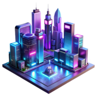 serene modern serene traditional A futuristic cityscape at night, towering holographic advertisements, neon reflections on rain slicked streets, Blade Runner 2049 style premium high quality png