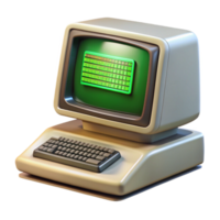 beautiful abstract serene minimalist A vintage computer terminal displaying green text, CRT scanlines visible, retrofuturism style high resolution authentic png