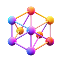 serene contemporary serene rustic A network of interconnected nodes, pulsating with data flow, vibrant neon colors, data visualization style authentic detailed png