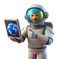 serene rustic extraordinary traditional A lone astronaut holding a transparent tablet displaying Earth, dramatic backlighting from the sun, space opera style authentic exclusive png