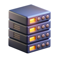 serene classic magnificent artistic A single, powerful server rack humming with energy, illuminated by blinking indicator lights, datacenter photography style high resolution detailed png
