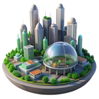 magnificent minimalist elegant rustic A futuristic city built within a giant biodome, lush vegetation and advanced architecture visible, utopian art style original 4K png