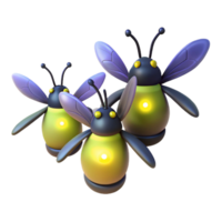 vibrant traditional serene creative A group of fireflies illuminating a dark forest at night, bioluminescent glow, magical, whimsical, exclusive high resolution png