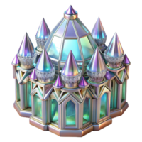 vibrant vintage stunning minimalist A crystal palace, intricate latticework, shimmering iridescent surfaces, magical, ethereal, otherworldly 4K original png