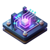 vibrant abstract beautiful creative A microscopic view of a circuit board, intricate pathways, glowing neon lights, abstract, technological, futuristic exclusive detailed png