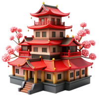 serene vintage extraordinary abstract A traditional Japanese castle, intricate wooden details, red and black lacquer, cherry blossoms in bloom, serene, elegant, historical detailed genuine png