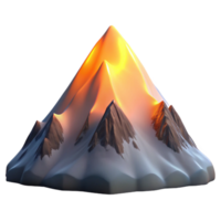 beautiful artistic vibrant traditional A snow covered mountain peak at sunrise, alpine glow illuminating the slopes, dramatic lighting, photorealistic, detailed high quality png