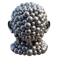 impressive rustic elegant modern A swarm of nanobots forming the shape of a human face, shimmering metallic texture, soft ambient lighting, abstract style 4K high quality png