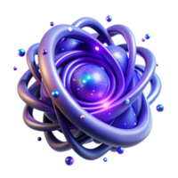 beautiful traditional magnificent classic A quantum computer core, swirling particles of light and energy, deep blues and purples, ethereal lighting, abstract expressionism style high quality genuine png
