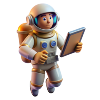 dramatic modern dramatic classic A lone astronaut floating in space, holding a futuristic tablet displaying complex data, dramatic backlighting, realistic style original 4K png