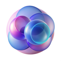 elegant abstract vibrant minimalist A composition of overlapping, transparent circles, each with a unique gradient and texture, creating a sense of depth and layering, illuminated by a soft,... png