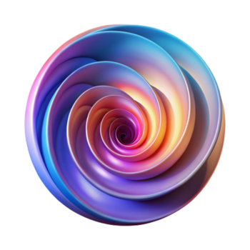 sereno rustico elegante contemporaneo un' dinamico, astratto rappresentazione di volta, visualizzato come un' spirale vortice di leggero e colore, con un' senso di movimento e progressione, illuminato di UN... png