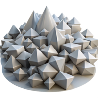 elegant rustic extraordinary creative A field of randomly generated, geometric primitives, rendered in a minimalist, monochromatic palette, with subtle variations in shade and texture, illuminated... png