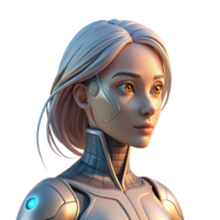 extraordinary rustic serene rustic A female android with flowing, metallic hair, intricate circuitry visible beneath transparent skin, gazing at a binary sunset.... png
