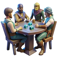 magnificent abstract serene artistic A group of space pirates in a dimly lit cantina, holographic dice game on the table, dramatic chiaroscuro lighting.... png