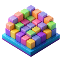 vibrant artistic vibrant contemporary A field of randomly generated, pixelated squares, in a vibrant 8 bit color palette, with a flickering, digital glitch effect.... png