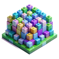 impressive artistic stunning abstract A field of randomly generated, pixelated squares, in a vibrant 8 bit color palette, with a flickering, digital glitch effect.... png