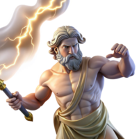 stunning rustic impressive classic A powerful Zeus hurling a lightning bolt from Mount Olympus, depicted in a dramatic, Renaissance style with realistic details and intense lighting genuine high... png