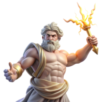 degno di nota minimalista bellissimo minimalista un' potente Zeus lanciare un' fulmine bullone a partire dal montare Olimpo, raffigurato nel un' drammatico, Rinascimento stile con realistico dettagli e intenso illuminazione... png