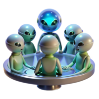 wonderful abstract elegant classic A group of alien diplomats, with iridescent scales and multifaceted eyes, gathered around a holographic table, bathed in the cool, sterile light of a spaceship's... png