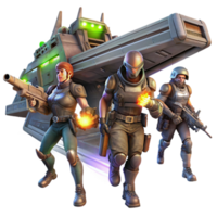 dramatic traditional extraordinary rustic A group of space pirates, clad in tattered leather and wielding laser pistols, boarding a derelict spaceship, illuminated by flickering emergency lights... png