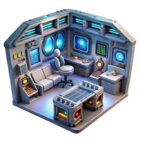 stunning rustic dramatic minimalist A highly detailed, intricate spaceship interior, with glowing control panels, holographic displays, and comfortable living quarters, lit by a warm, inviting... png