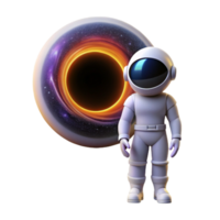serene creative vibrant abstract A lone astronaut, wearing a sleek, white spacesuit, gazing at a colossal black hole swirling with vibrant colors, lit by the distant glow of a nebula original... png