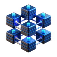impressive modern magnificent artistic A network of interconnected servers, glowing with data streams and activity lights, forming a complex, abstract structure, illuminated by a cool, electric... png