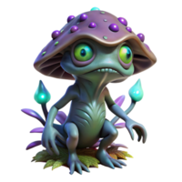 beautiful vintage extraordinary rustic A bio engineered alien creature with iridescent scales, multiple eyes, and glowing tentacles, lurking in a dark cave, illuminated by a single bioluminescent... png