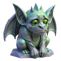 beautiful rustic stunning vintage A crumbling, moss covered stone gargoyle, weeping tears of liquid silver, bathed in the soft, ethereal glow of twilight.... png