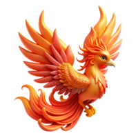 extraordinary creative elegant rustic A majestic phoenix rising from flames, vibrant oranges and reds dominating the color palette, intricate feather details, Japanese woodblock print style... png