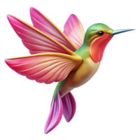 impressive creative elegant creative A hummingbird hovering over a vibrant fuchsia flower, its iridescent wings a blur of motion, illuminated by soft, golden morning light, in a macro photography... png