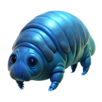 vibrant modern extraordinary rustic A microscopic image of a tardigrade water bear in stunning detail, illuminated by bioluminescent light, in a scientific illustration style detailed authentic png