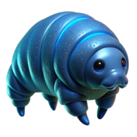 stunning rustic extraordinary modern A microscopic image of a tardigrade water bear in stunning detail, illuminated by bioluminescent light, in a scientific illustration style high quality premium png